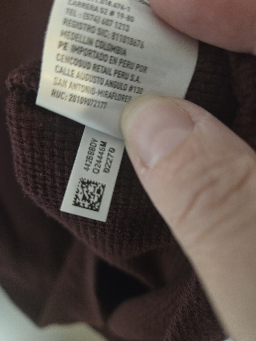 American Eagle Men's Henly Soft Waffle Knit Maroon Lg Cozy Fall Layer - Picture 7 of 8